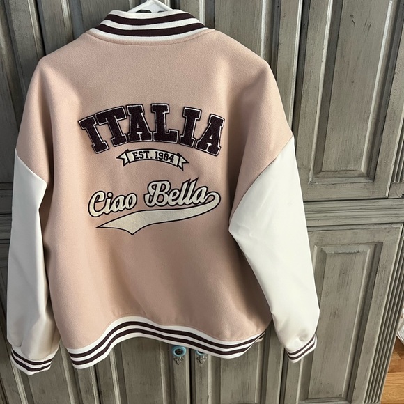 Forever 21 Pink and White Bomber Jacket - Picture 2 of 2